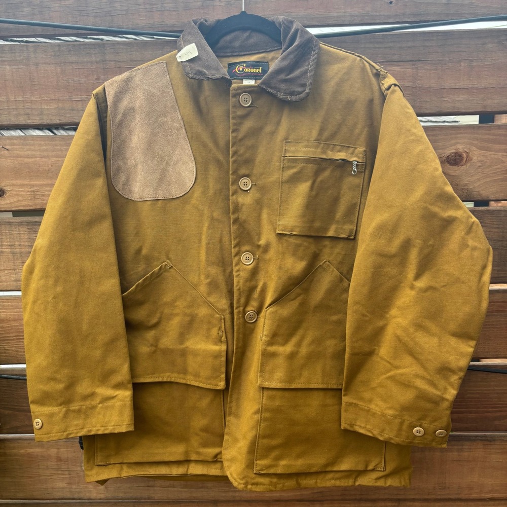Coronet Hunting Field Jacket Mens 44 Brown NWT Vintage Canvas Shooting Coat
